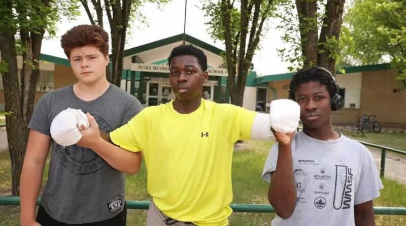 15 year old Nigerian boy,Chinomso seriously injured after sword attack by fellow student at Brandon High School in Canada